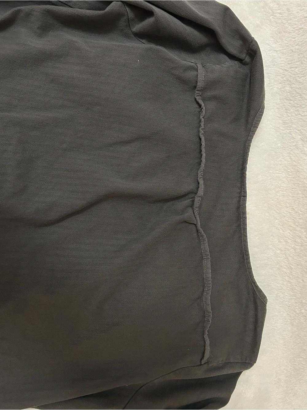 J.Crew Gray Utility Popover Blouse S 3/4 Sleeve Chest & Side Pockets